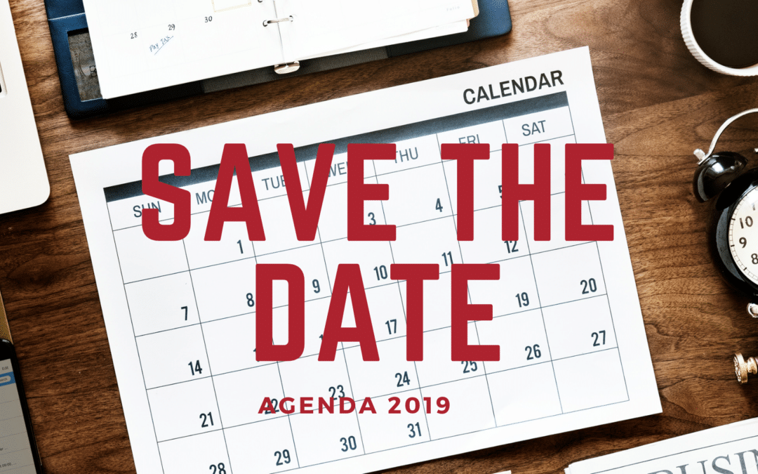Save The Date : découvrez l’agenda 2019
